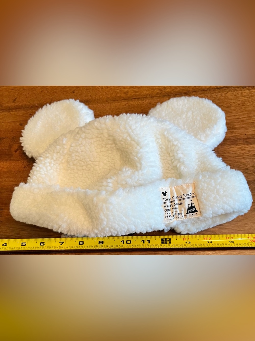 Tokyo Disney Resort Mickey Mouse White Sherpa Hat
